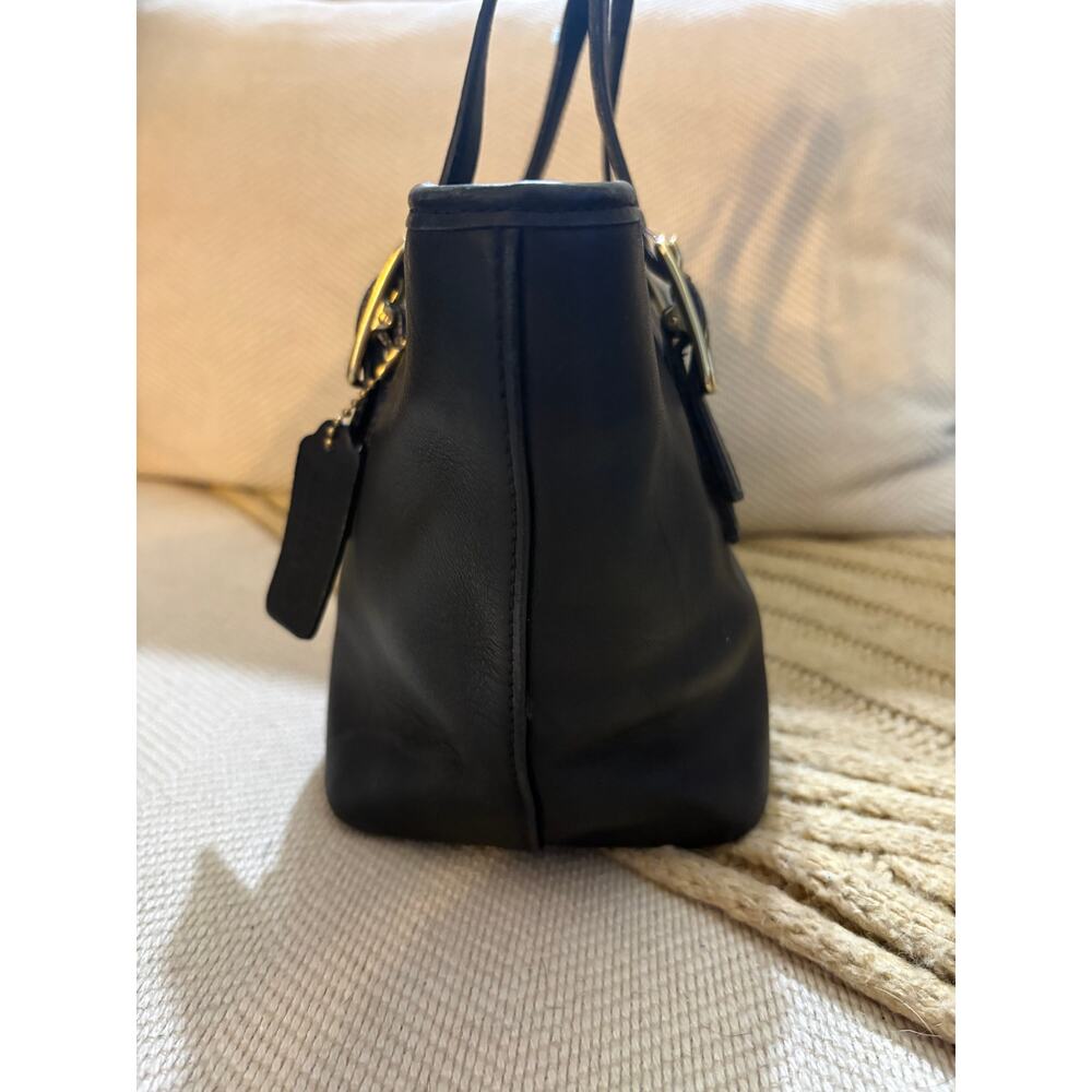 Vintage Coach Legacy Mini Market Tote 9846 Black Leather - Picture 4 of 12
